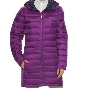 Columbia Purple Woman’s Sz XL Frosted Ice Hooded Puffer Jacket